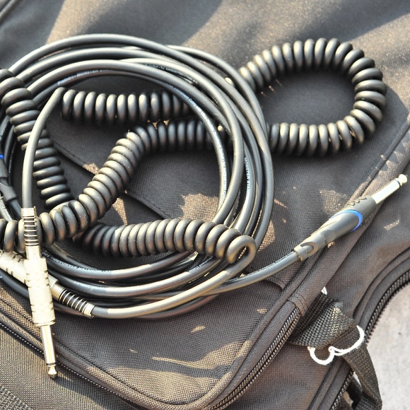 1-2pcs 1/4 in Guitar Music Audio Cable Jack Coiled Or Straight Black - Picture 8 of 12